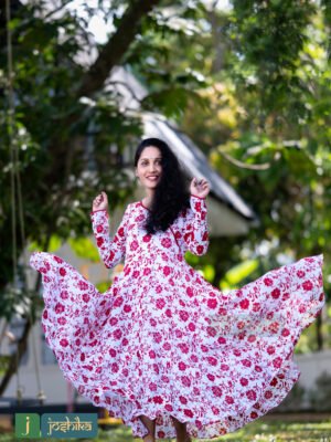 PRINTED GEORGETTE UMBRELLA KURTA