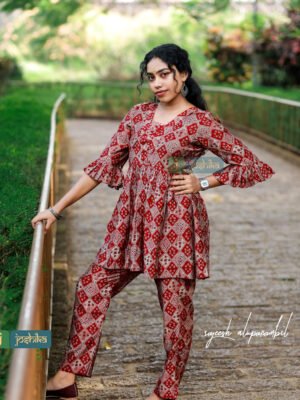 FOIL PRINTED SILK CO-ORDSET