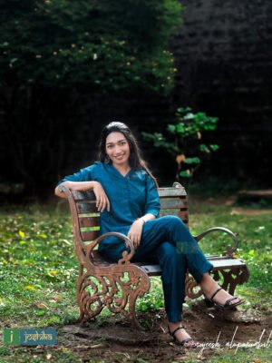 SELF EMBROIDERED SILKY CO-ORDSET