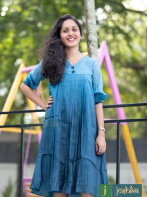 DOUBLE SHADED PLEATED ALINE KURTA