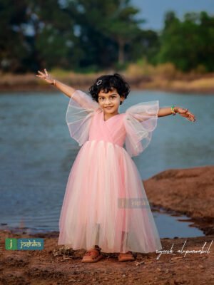 DOUBLE SHADED  FROCK FOR KIDS