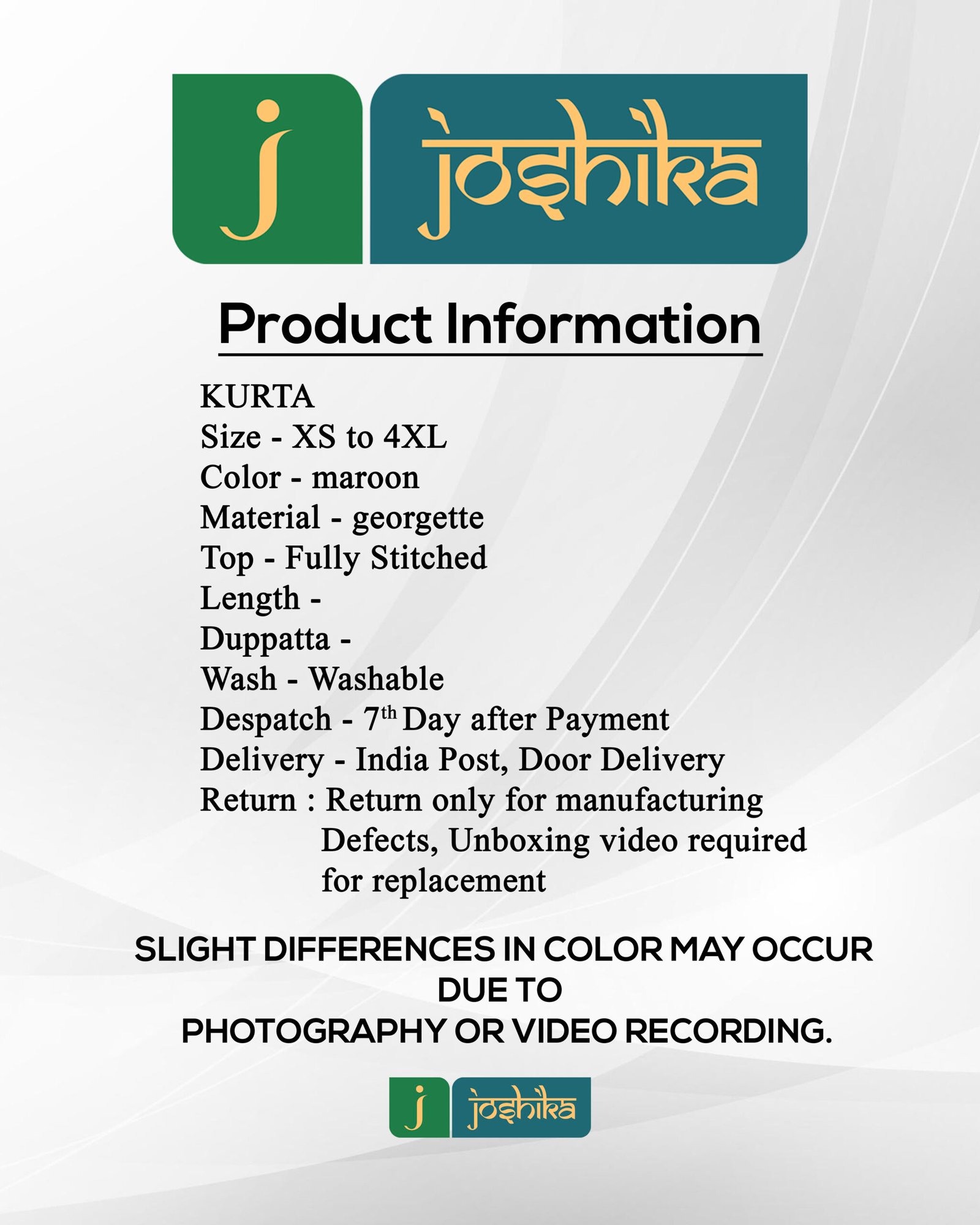 PLEATED MAROON RED GEORGET KURTA - Image 6