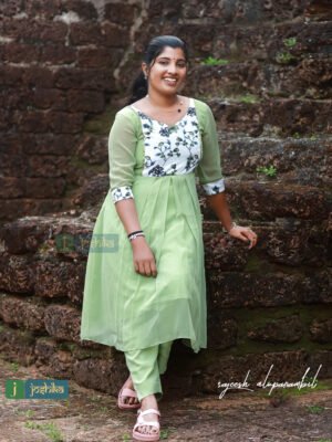 GEORGETTE PLETED ALINE KURTA