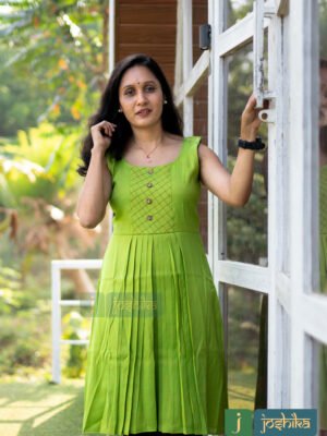 COTTON FROCK WITH PINTUCK YOKE