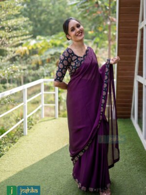 READY TO WEAR SAREE WITH STITCHED BLOUSE