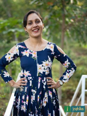 PRINTED CRAPE WESTERN KURTA