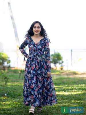 PRINTED GEORGETTE GOWN