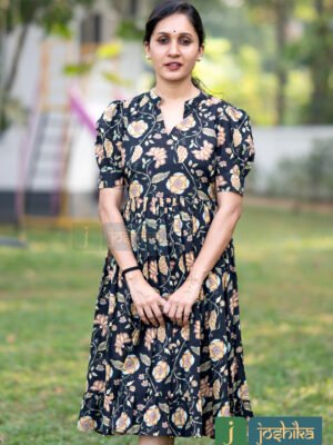 PRINTED COTTON FROCK FOR WOMEN
