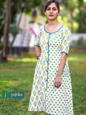 PRINTED COTTON ALINE KURTA