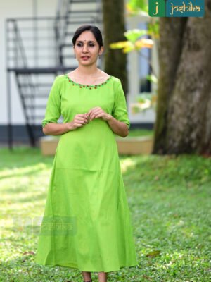 HAND EMBROIDERED ALINE KURTA