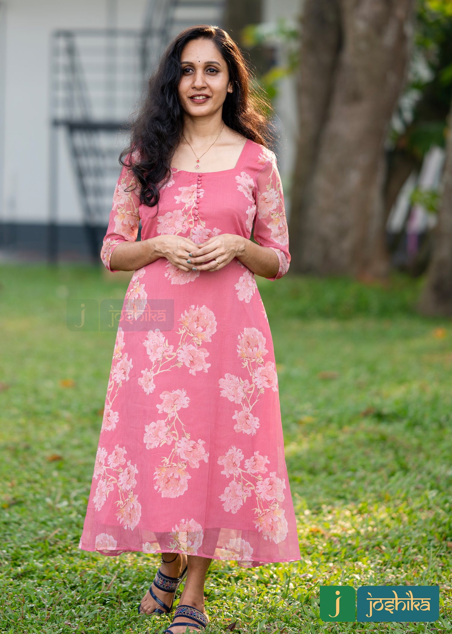 PRINTED GEORGETTE ALINE KURTA