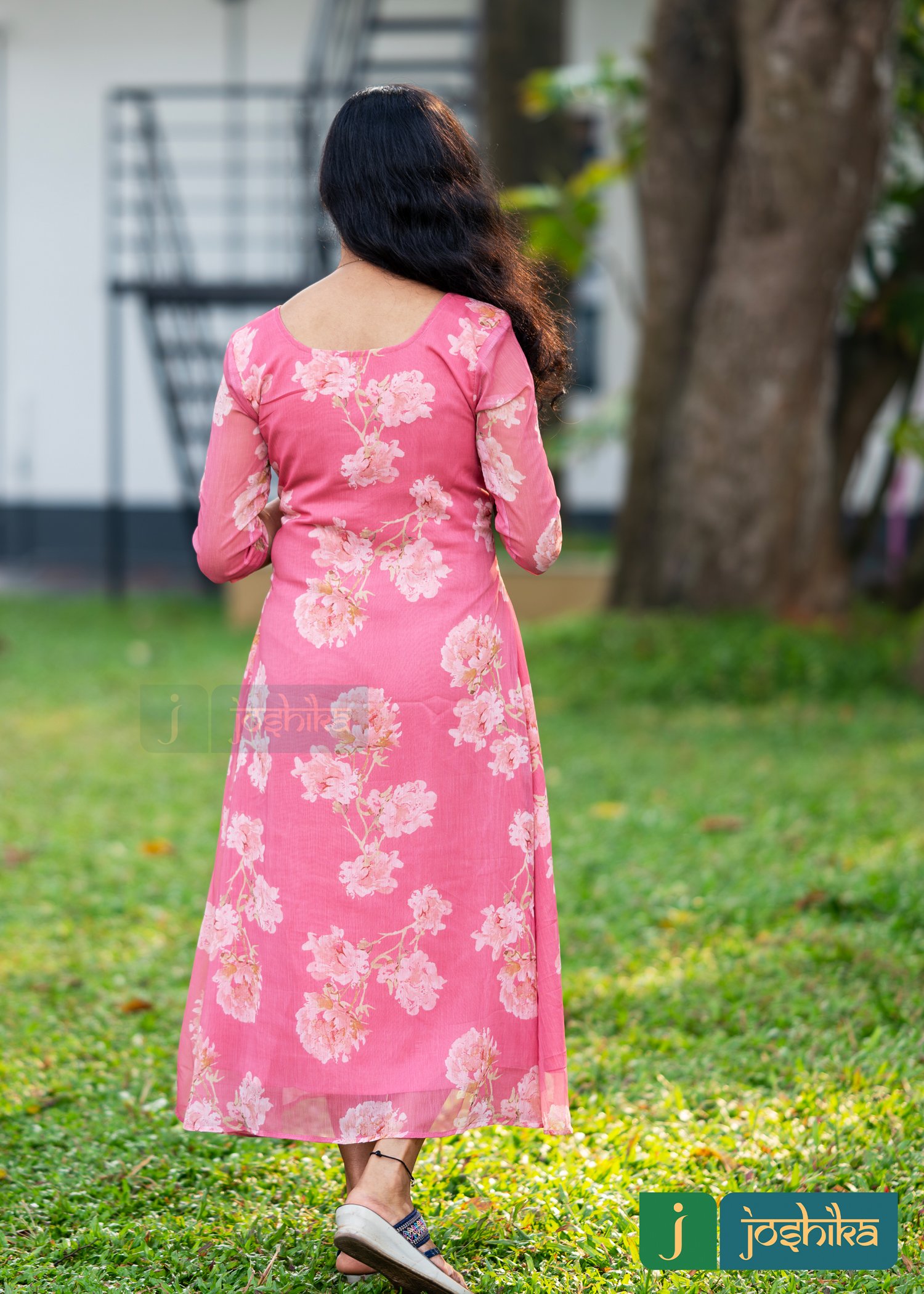 PRINTED GEORGETTE ALINE KURTA - Image 3