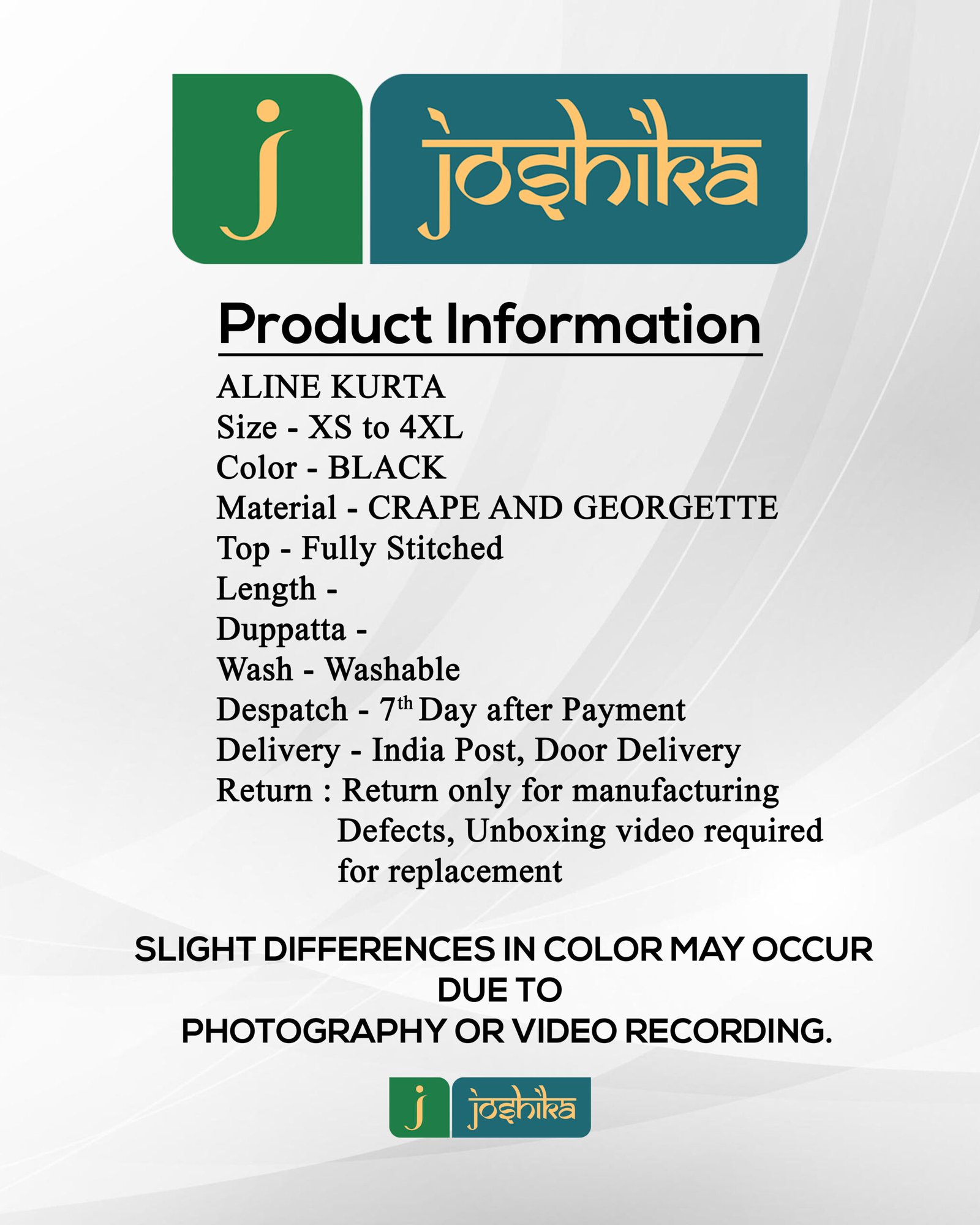 PRINTED CRAPE ALINE KURTA - Image 6