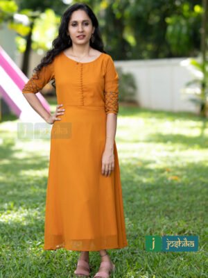 MUSTARD YELLOW ALINE KURTA