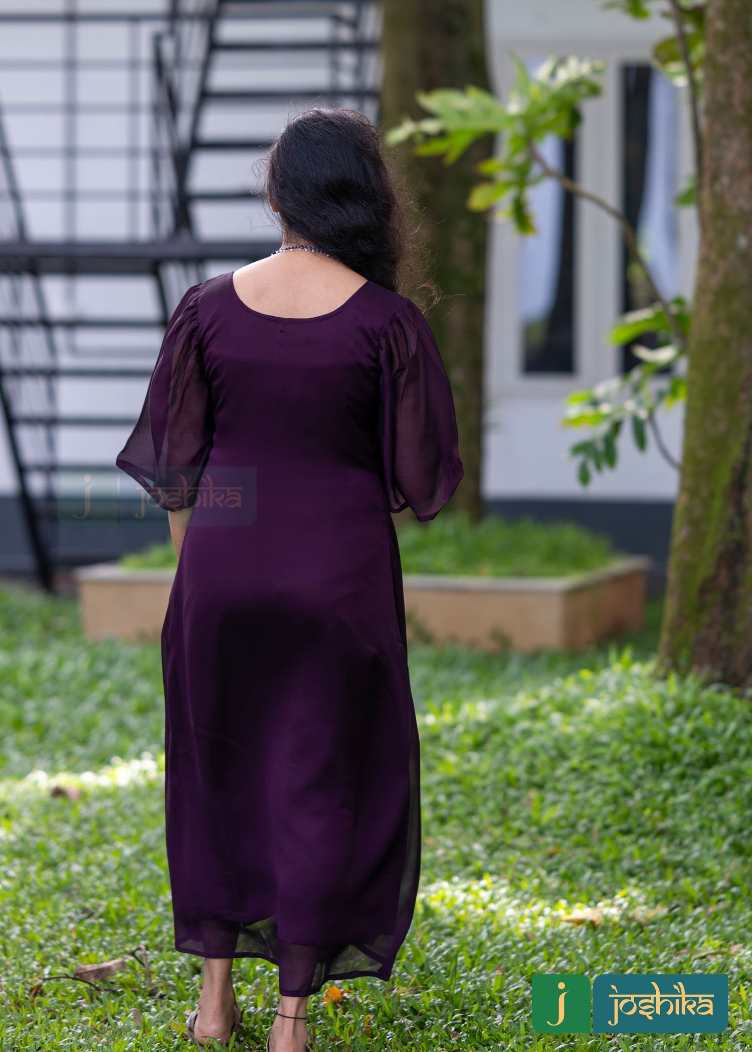 GEORGETTE KURTA WITH PLEATED YOKE - Image 5