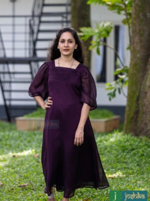 GEORGETTE KURTA WITH PLEATED YOKE
