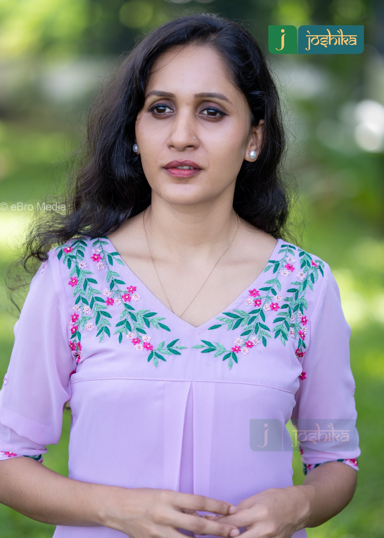 ALINE KURTA WITH EMBROIDERED YOKE DESIGN - Image 2