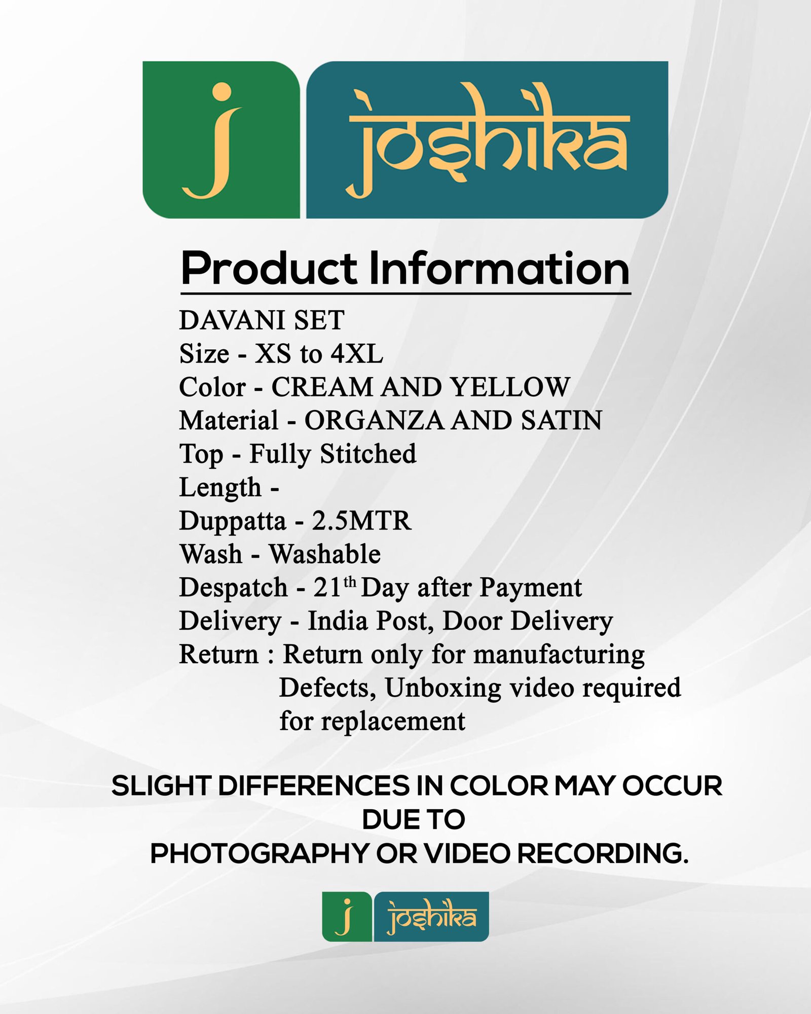 ELEGANT ORGANZA DAVANI SET - Image 6