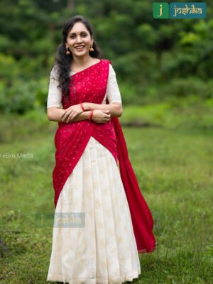ONAM SPECIAL ORGANZA DAVANI SET