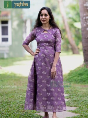 JUTE ORGANZA A-LINE KURTA