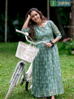 FLORAL DESIGNED JUTE ORGANZA KURTA