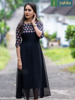 A-LINE KURTA WITH AJRAKH YOKE