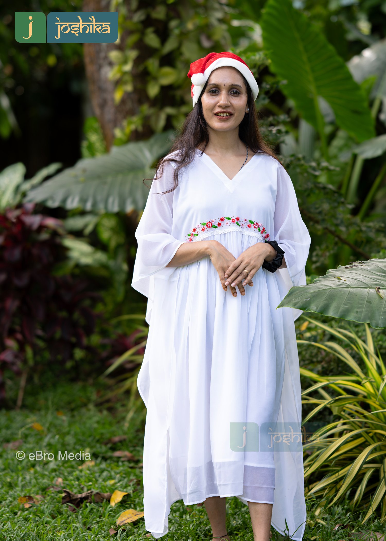 FLORAL EMBROIDERED WHITE KAFTAN - Image 3