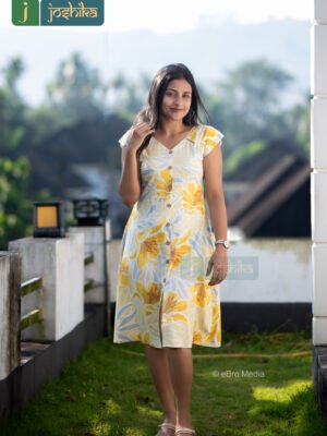 FRESH BLOOM COTTON SHORT KURTA