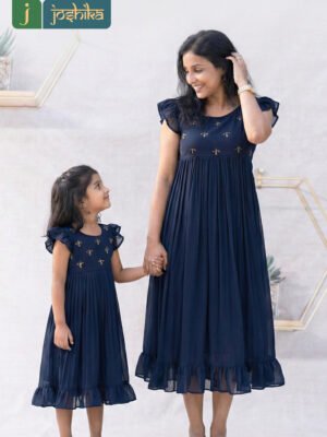 ELEGANT FROCK KURTA COMBO FOR MOTHER AND DAUGHTER