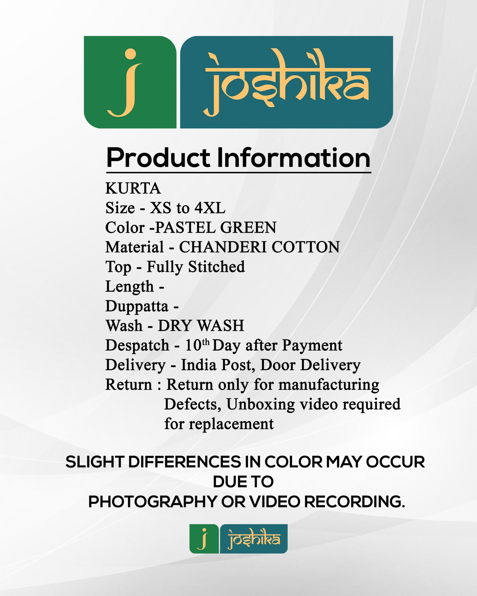 HAND EMBROIDERED CHANDERI KURTA WITH PLEAT - Image 6