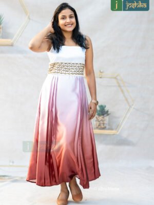 HAND EMBROIDERED OMBRE MAXI DRESS