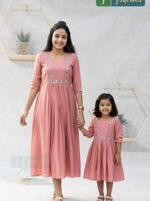 CHANDERI HAND-EMBROIDERED COMBO SET