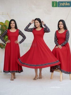 CRIMSON CHARM ANARKALI DRESS