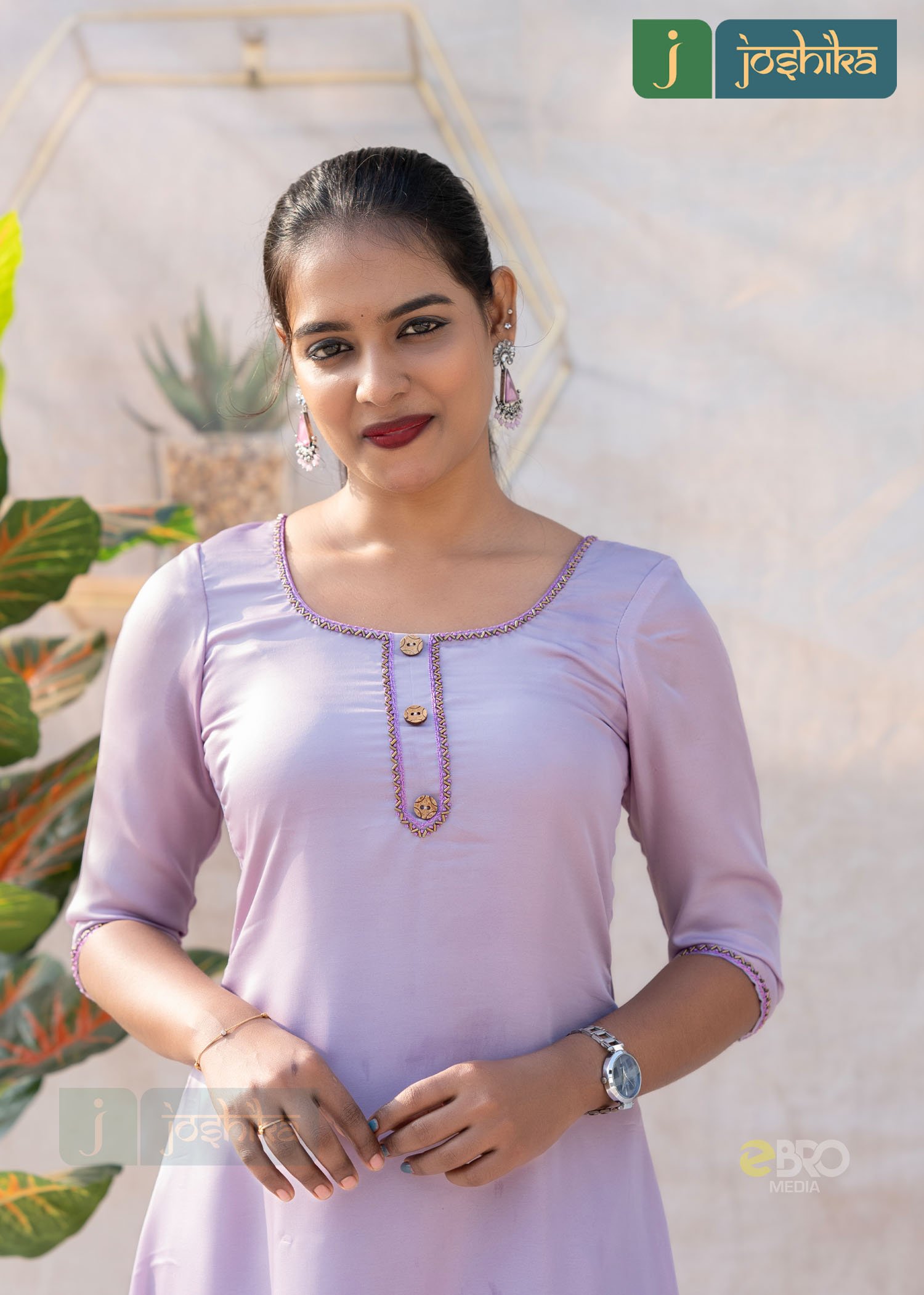 PASTEL A-LINE KURTA WITH HANDCRAFTED EMBROIDERED DETAILING - Image 2