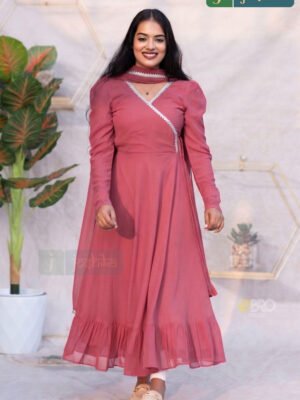 MODERN DUSTY PEACH ETHNIC ANARKALI