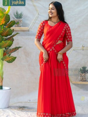 ROYAL RED TRADITIONAL DAVANI SET