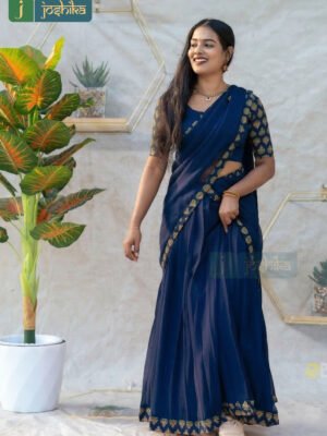 ROYAL BLUE TRADITIONAL DAVANI SET