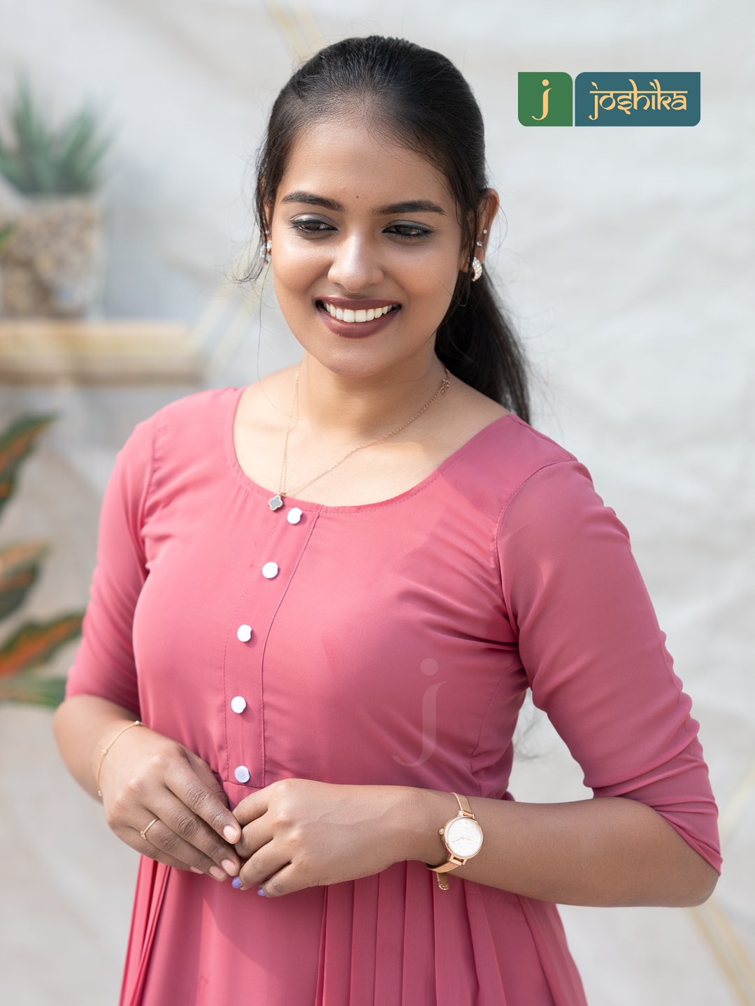 CHIC A-LINE KURTA WITH FLOWING PLEATES - Image 2