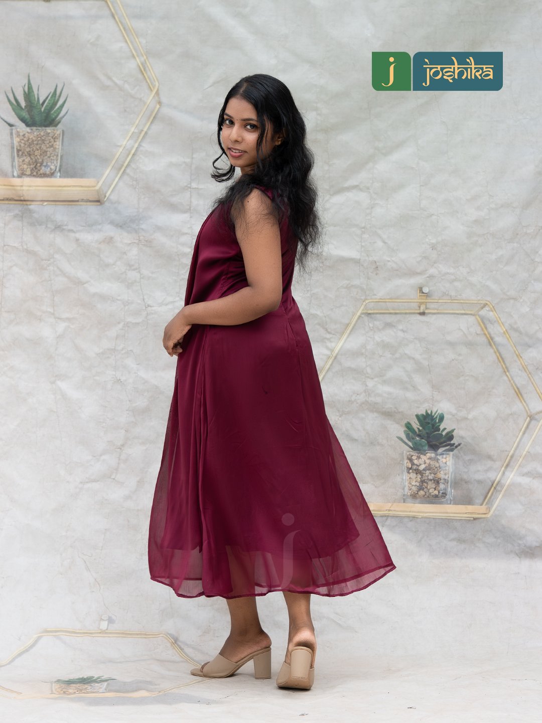 Elegant Maroon Kurta with Handwork Neck - Image 6