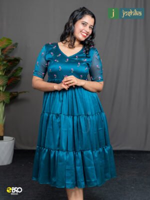 V-Neck Party Wear Kurta for Women