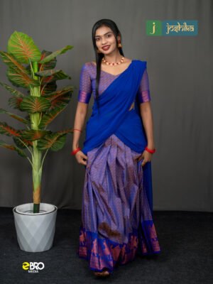 Royal Sapphire Onam Davani Set