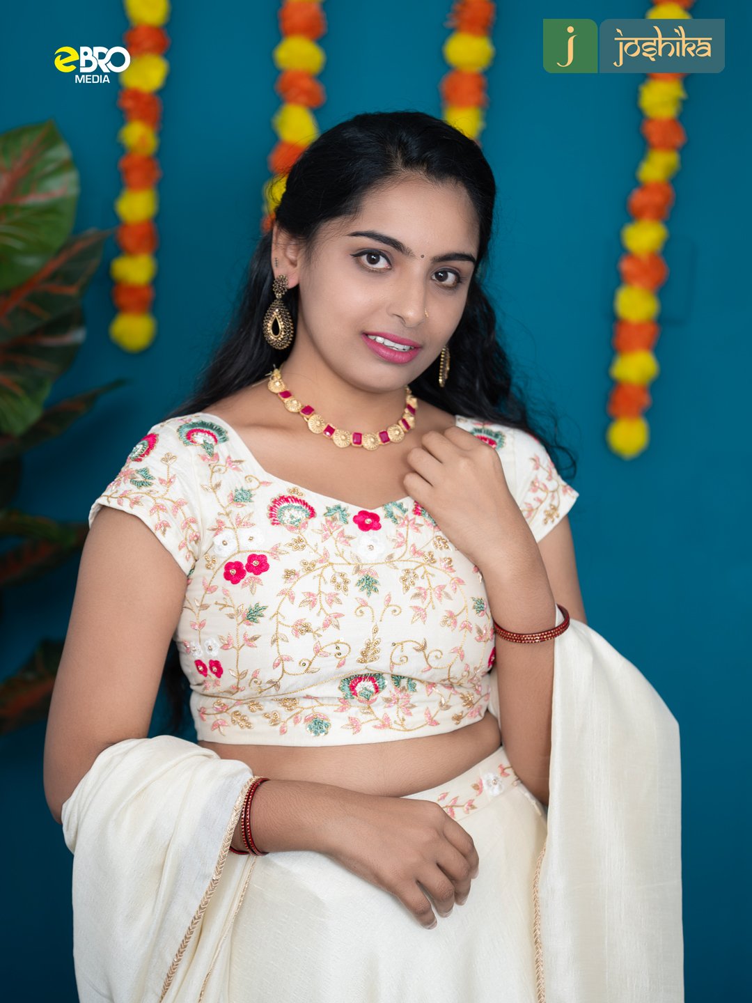Onam Festive Premium Handworked Half Saree - Image 5
