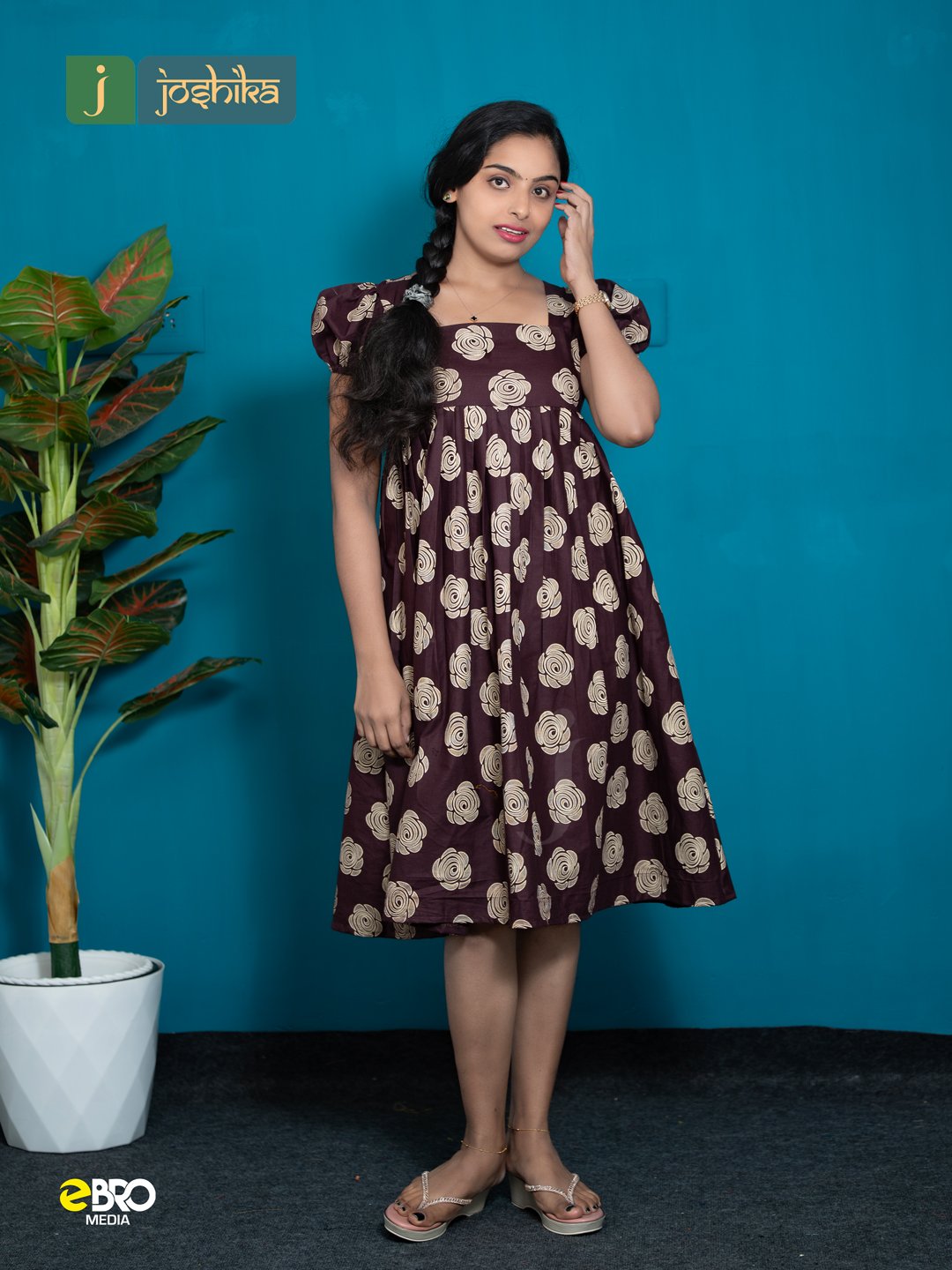 Printed Cotton A-Line Night Dress